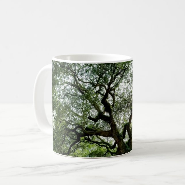 Taza De Café Roble del ángel, la isla de Juan, SC (Anverso izquierdo)