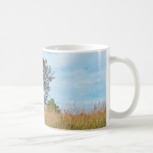 Taza De Café Roble y Pradera de Hierba Alta