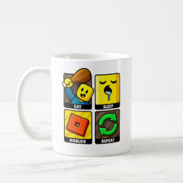 Taza De Café Roblox Eat Sleep Repeat Funny Gamer