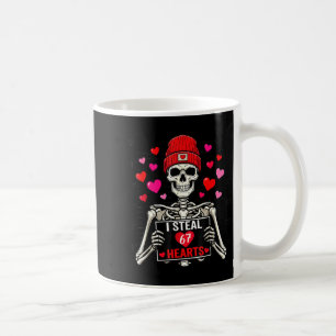 Taza De Café Robo 67 Corazones Día de San Valentín 67 Meme 6 7