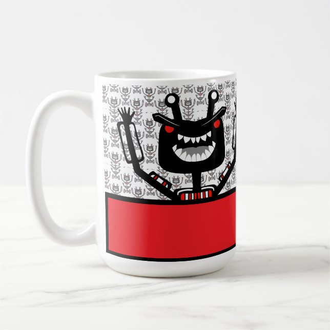 Taza De Café Robo Monster T-Shirt (Izquierda)