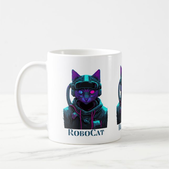 Taza De Café RoboCat - Gato (Izquierda)