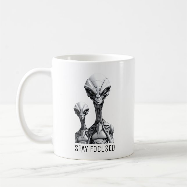 Taza De Café Robot Aliens (Izquierda)