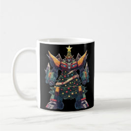 Taza De Café Robot artificial del árbol de Navidad