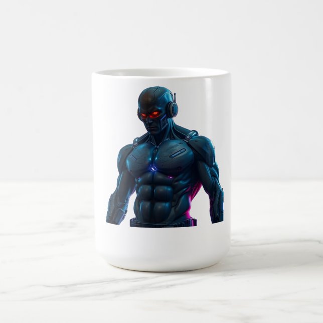 Taza De Café Robot Bodybuilder (Centro)