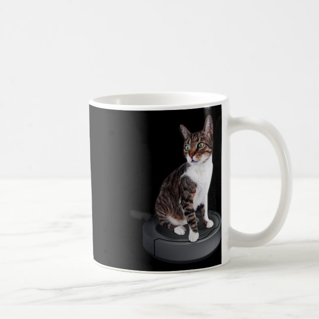 Taza De Café Robot Cat Vacuum Cleaner Feline Animal Cute Cat (Derecha)