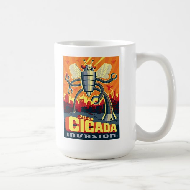 Taza De Café Robot Cicada (Derecha)