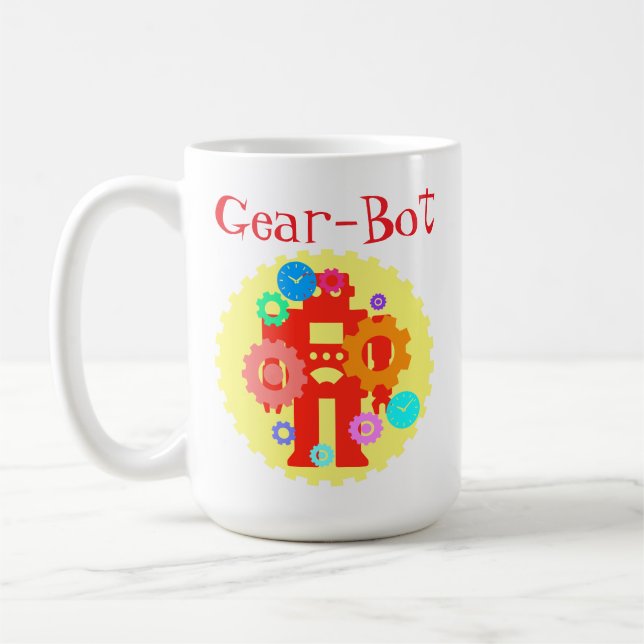 Taza De Café Robot de Engranajes (Izquierda)