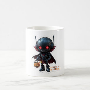 Taza De Café Robot de vampiros oscuros Halloween Spooky café de