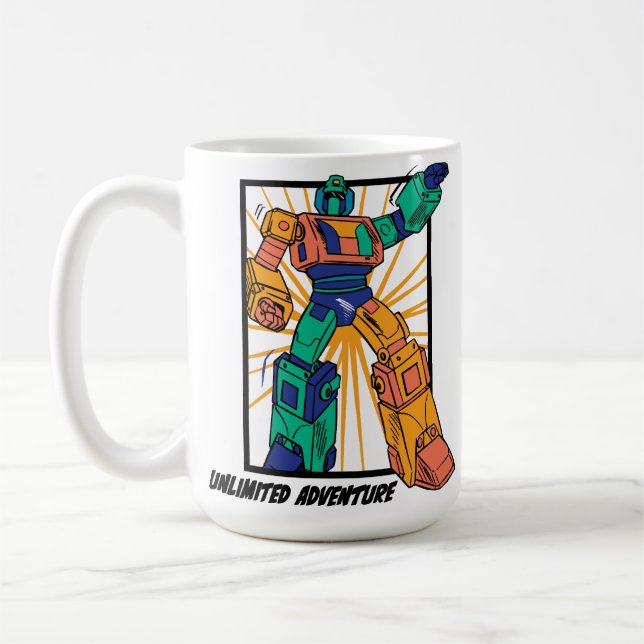 Taza De Café Robot guerrero gigante: aventura ilimitada (Izquierda)