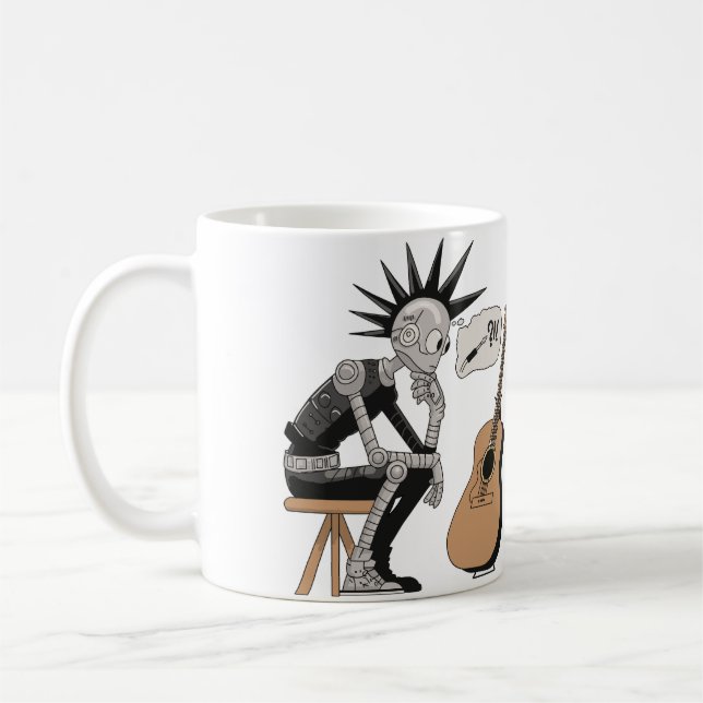 Taza De Café Robot musical confuso (Izquierda)