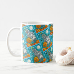 TAZA DE CAFÉ ROBOT PICKING PUMPKINS , HOMBRE MECÁNICO DE HALLOW