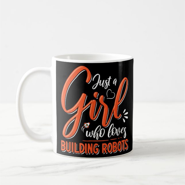 Taza De Café Robotics Engineer Robot Lover Chica Rob (Izquierda)