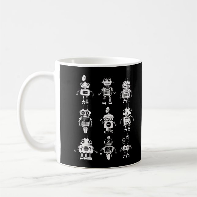 Taza De Café Robots Chicas de Guay Robotic (Izquierda)