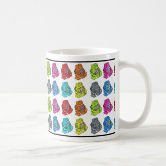 Taza De Café Robots coloreados
