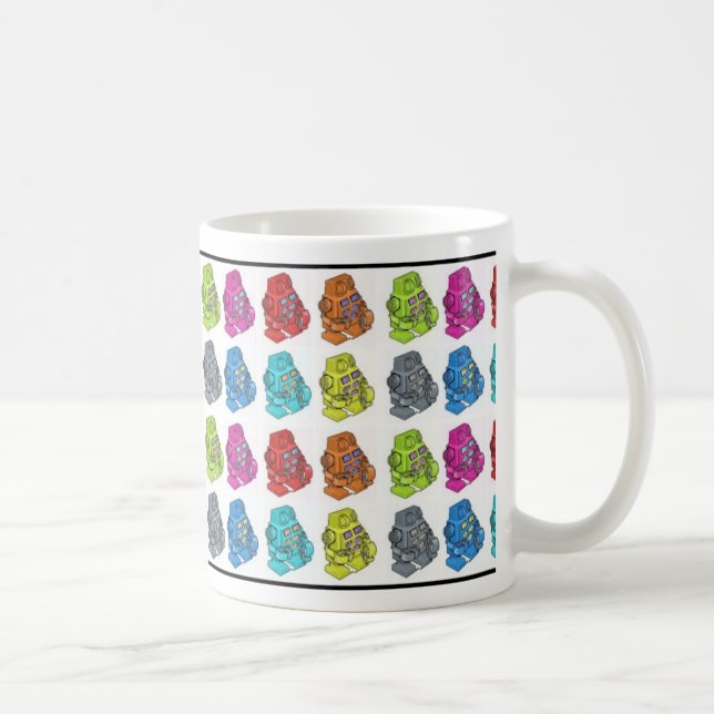 Taza De Café Robots coloreados (Derecha)