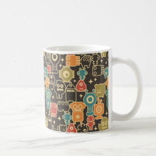 Taza De Café Robots en marrón