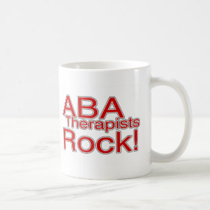 Taza De Café Roca de los terapeutas del ABA (roja)