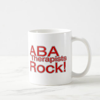 Taza De Café Roca de los terapeutas del ABA (roja)