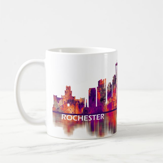 Taza De Café Rochester New York Skyline (Izquierda)