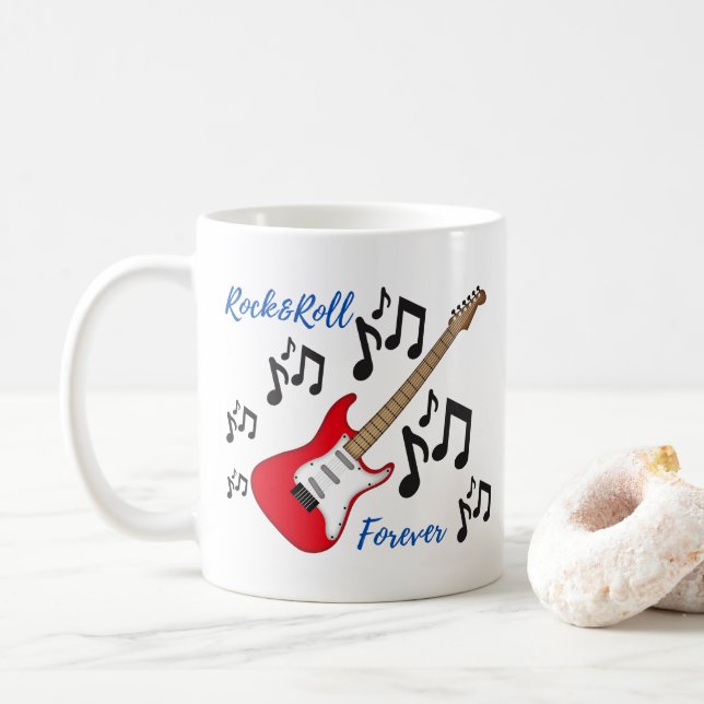 Taza De Café Rock And Roll Forever Mug (Con donut)