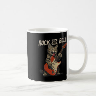Taza De Café Rock And Roll Guitarista De Rock Vintage Ca