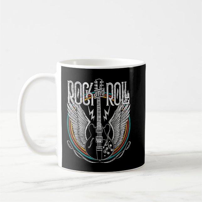 Taza De Café Rock And Roll Music Guitar (Izquierda)