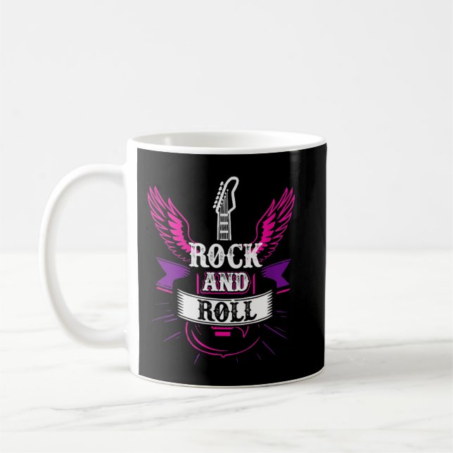 Taza De Café Rock And Roll Music Guitar 1 (Izquierda)