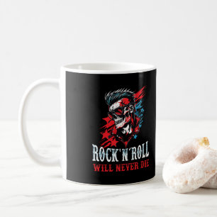 Taza De Café Rock and Roll nunca morirá
