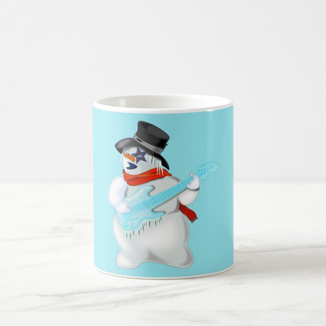 Taza De Café Rock and Roll Snowman Coffee Mug (Centro)