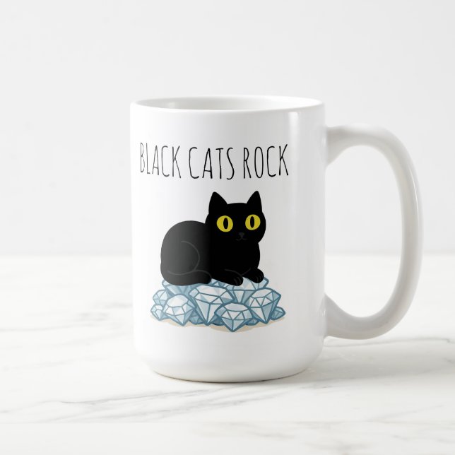 Taza De Café Rock de gatos negros (Derecha)