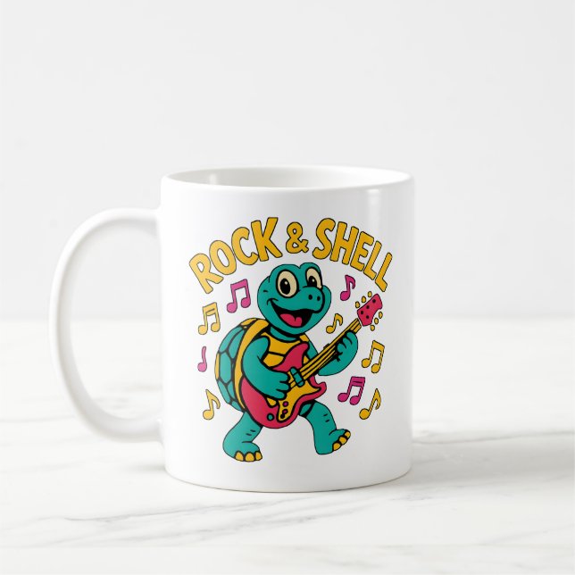 Taza De Café Rock de tortuga personalizado (Izquierda)