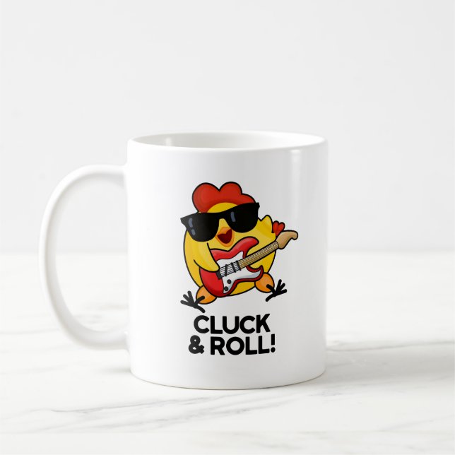 Taza De Café Rock Gracioso Y Grasa Grasa En Pollo Pun (Izquierda)