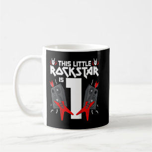Taza De Café Rock Infantil De 1 Año Y Fiesta De Cumpleaños De E
