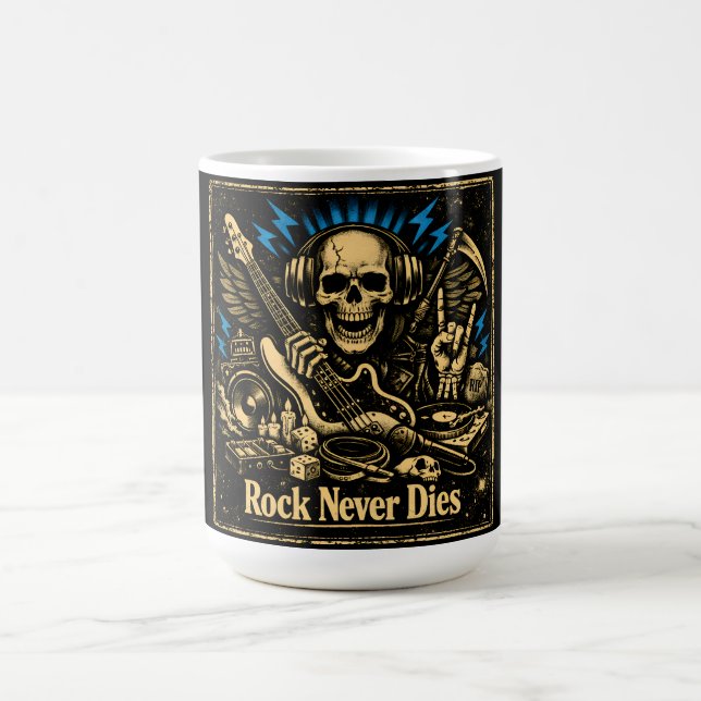 Taza De Café Rock Never Dies – Immortal Rock Spirit (Centro)
