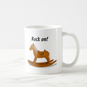 Taza De Café Rock On Rocke Horse Cute Niños Personalizado Arte