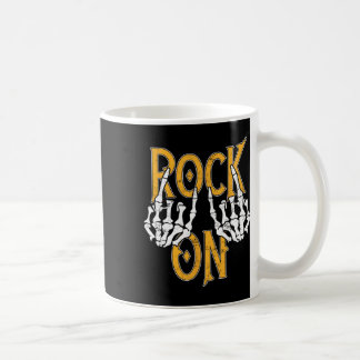 Taza De Café Rock On Skeleton Mands Rock And Roll Concierto Met