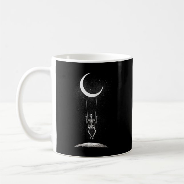 Taza De Café Rock On Skeleton Moon (Izquierda)