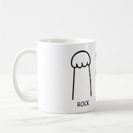 Taza De Café Rock, papel, tijeras