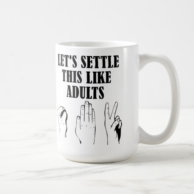 Taza De Café Rock Paper Scissors Mug (Derecha)
