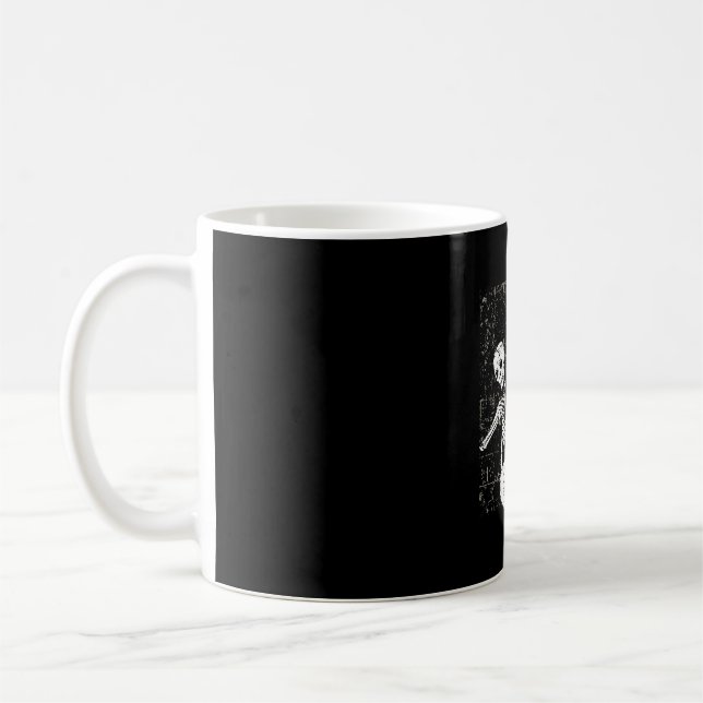 Taza De Café Rock & Roll Skeleton Guitar Music Lover Rockstar (Izquierda)