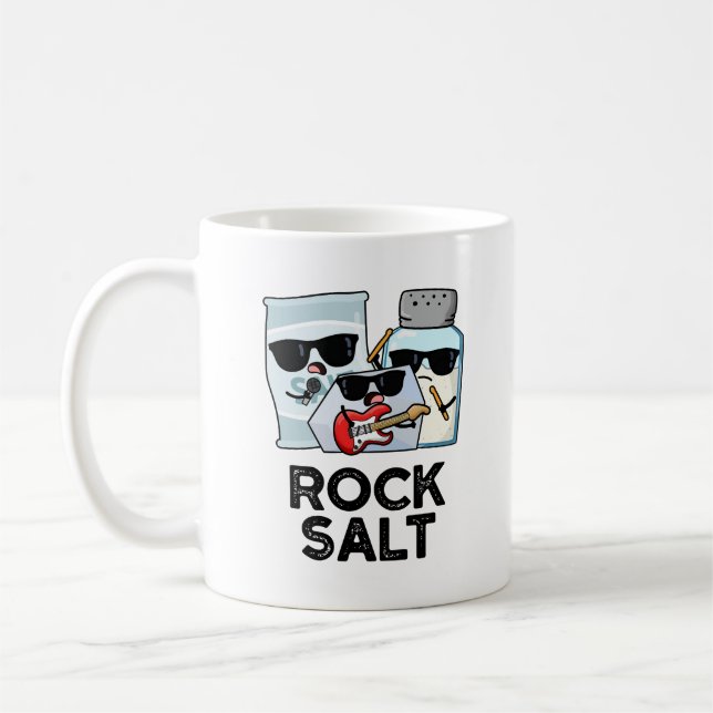 Taza De Café Rock Salt Funny Condiny Music Pun (Izquierda)