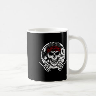 Taza De Café Rock Skeleton Hand Halloween Rock And Roll Midnigh