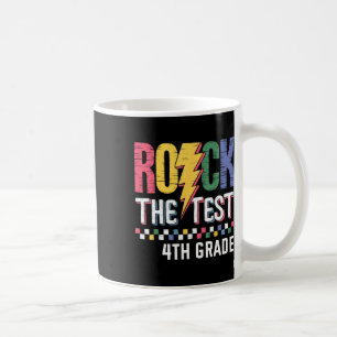 Taza De Café Rock The Test 4º Grado Día de Exámenes Profesor Es