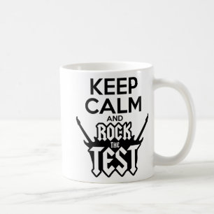 Taza De Café Rock The Test Day Teacher Testing Idea School