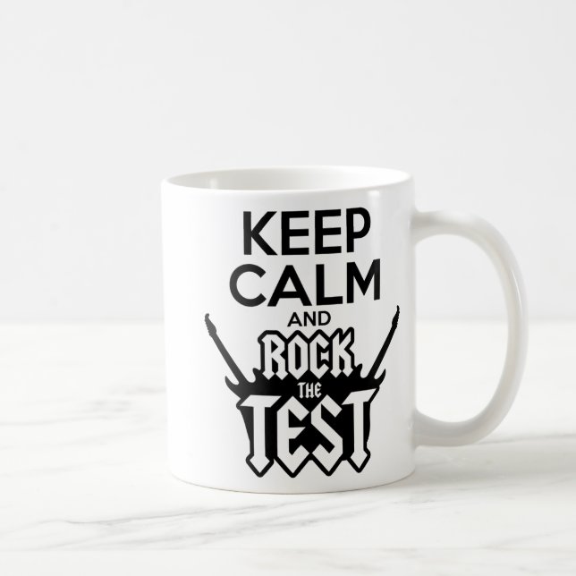 Taza De Café Rock The Test Day Teacher Testing Idea School (Derecha)