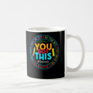 Taza De Café Rock The Test Teacher Testing Day You Got This