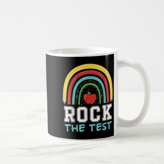 Taza De Café Rock The Test Testing Day Retro Motivational Teach (Derecha)