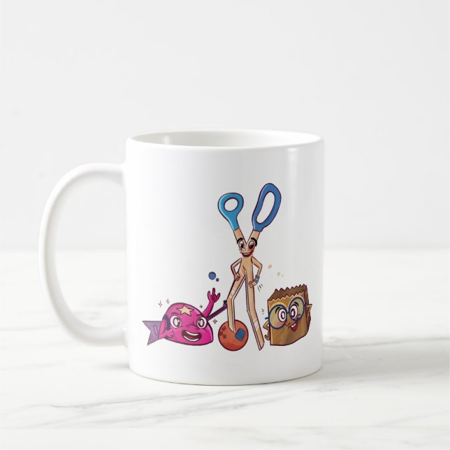 Taza De Café Rock, tijeras, papelera (Izquierda)