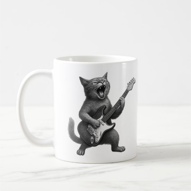 Taza De Café Rocker Cat Mug (Izquierda)